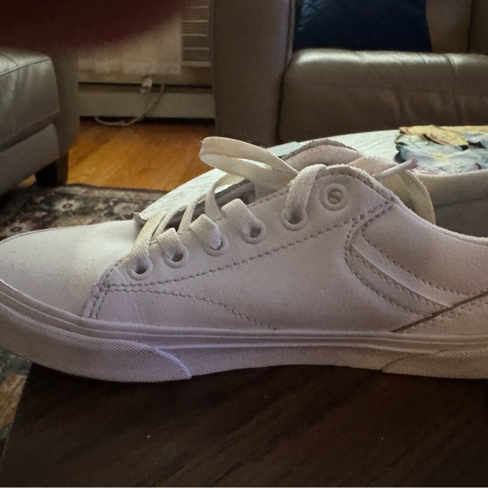 Vans White Athletic Canvas Sneakers